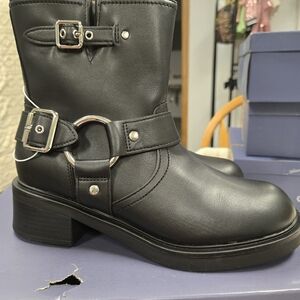 Universal Thread Black Moto Boots